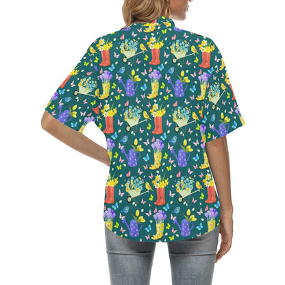 Gardening Pattern Print Design G08 Women's Hawaiian Shirt