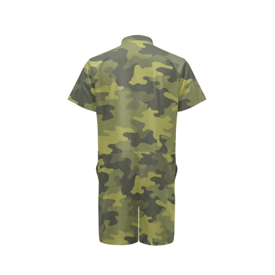 Military Camouflage Pattern Print Design 02 Men's Romper