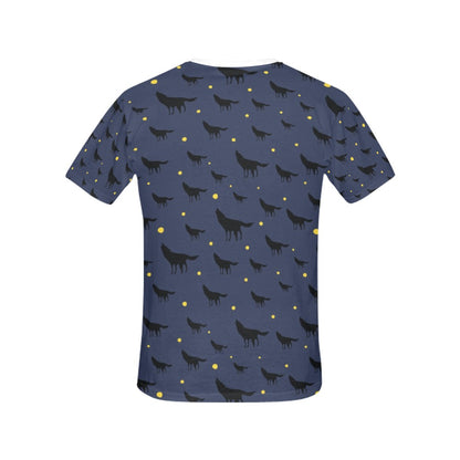 Wolf Print Design LKS301 Women's  T-shirt