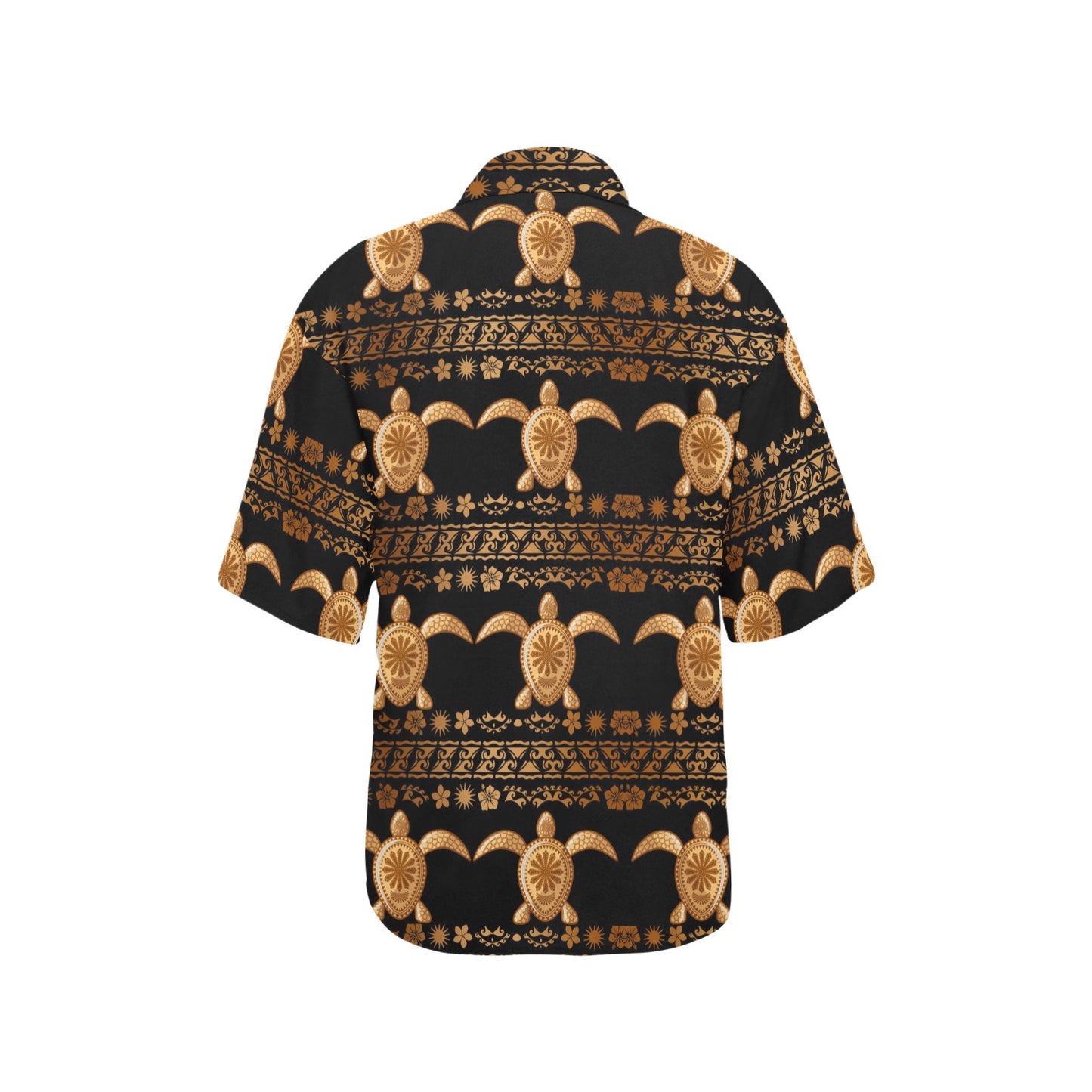 Tribal Sea turtle Polynesian Hawaiian Women's Hawaiian Shirt