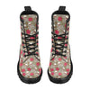 Skull Bone Rose Print Design LKS303 Women's Boots