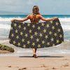 Star Gold Print Design LKS302 Beach Towel 32" x 71"