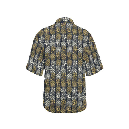 Pineapple Print Design Pattern Women's Hawaiian Shirt