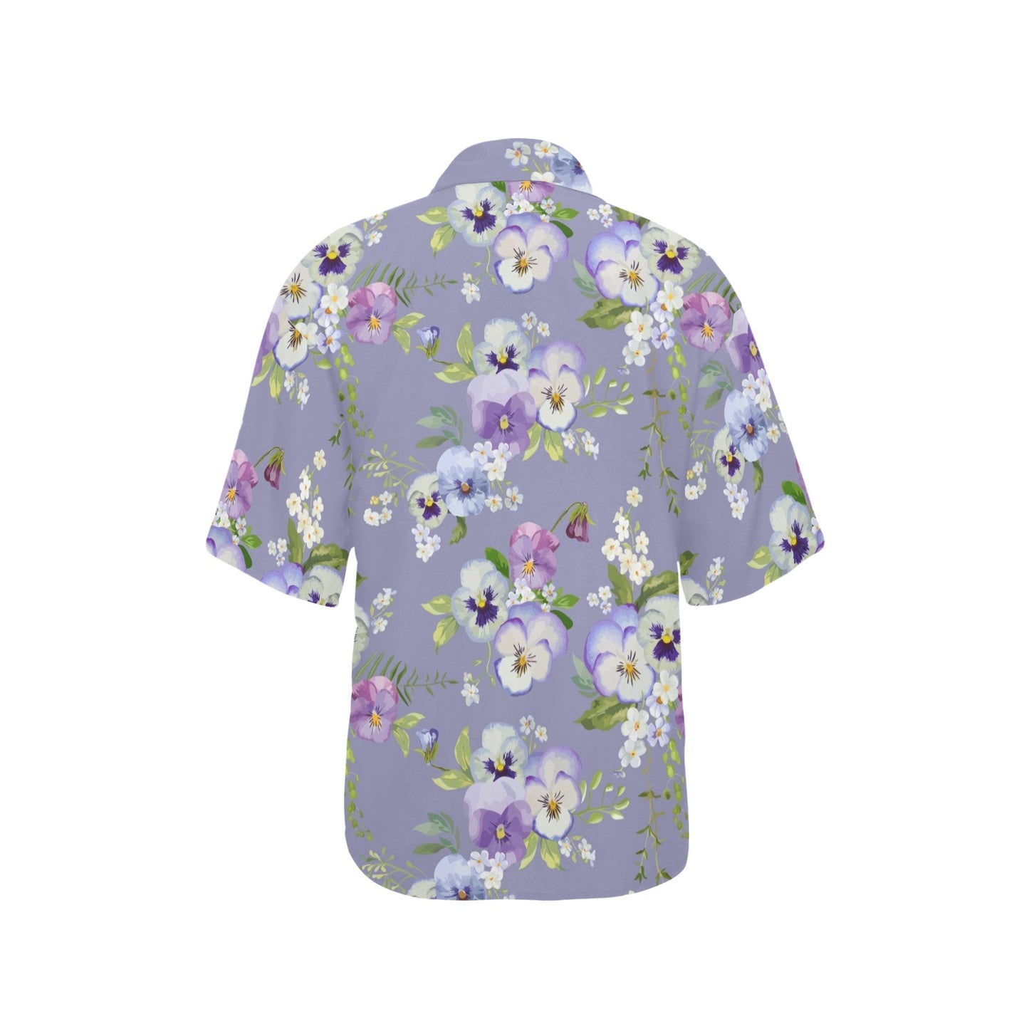 Pansy Pattern Print Design PS05 Women's Hawaiian Shirt