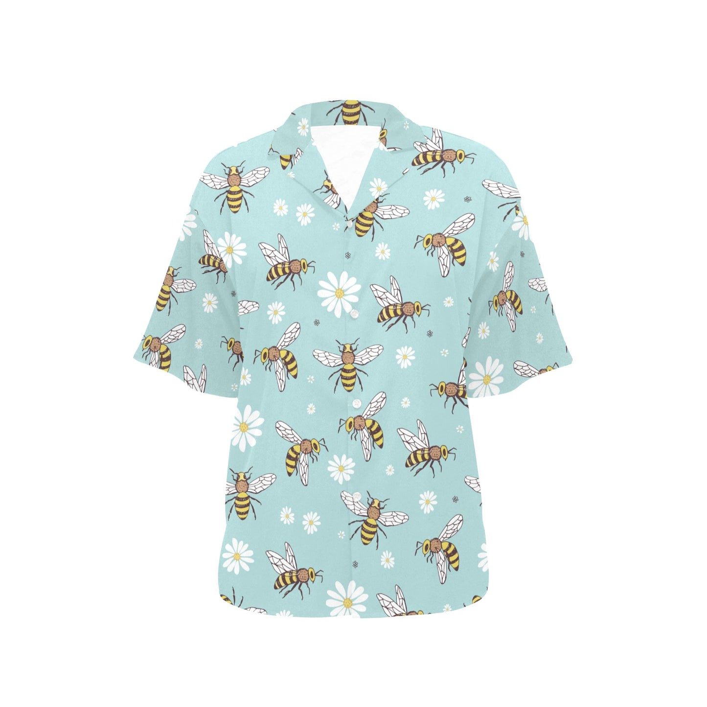 Bee Pattern Print Design BEE010 Women's Hawaiian Shirt