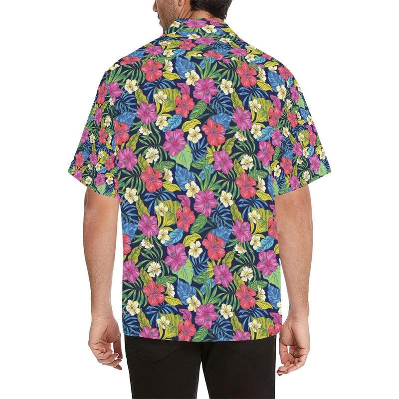 Hibiscus Print Design LKS3010 Men's Hawaiian Shirt