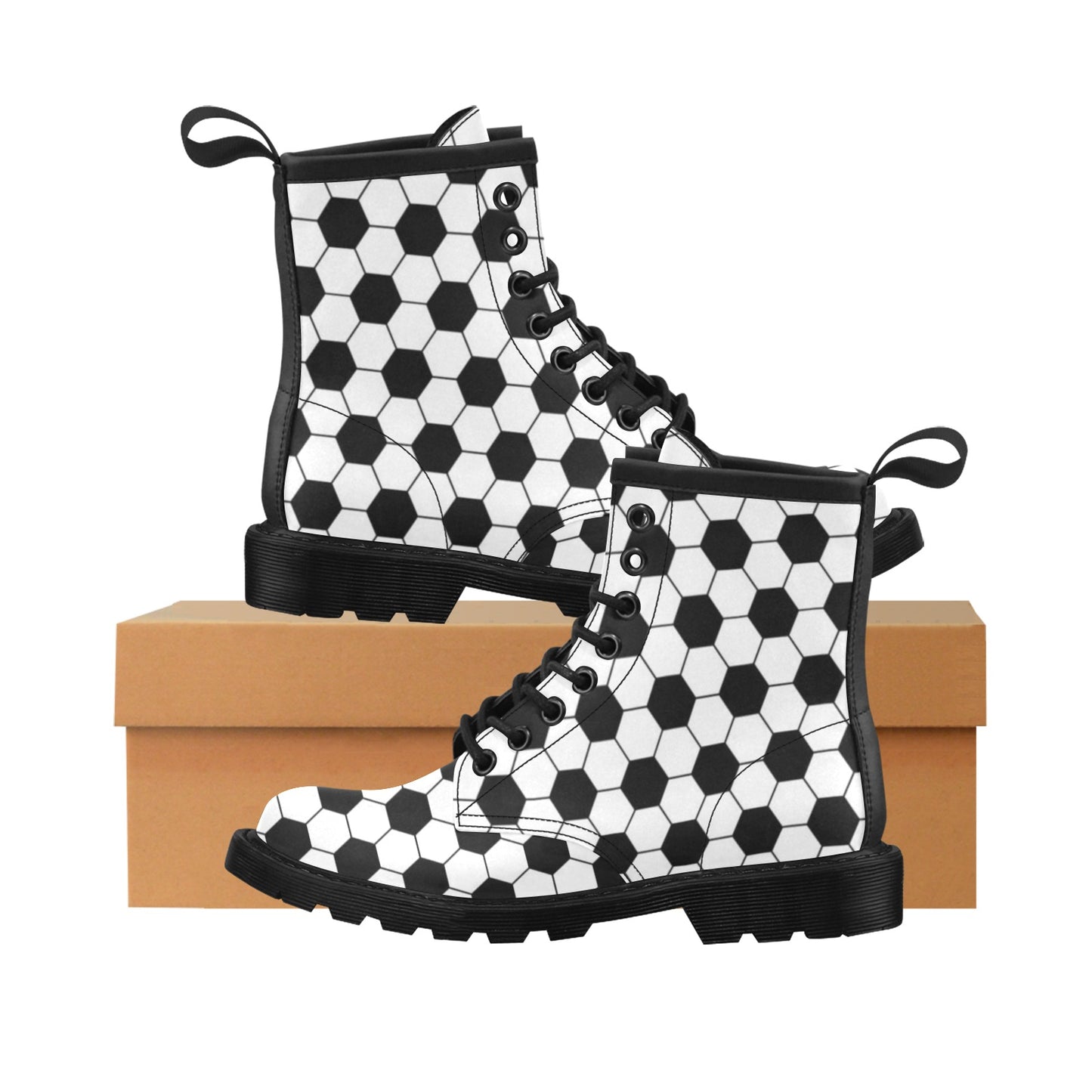Soccer Ball Texture Print Design LKS303 Women's Boots