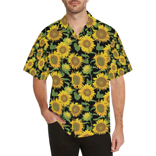 Sunflower Print Design LKS302 Men's Hawaiian Shirt