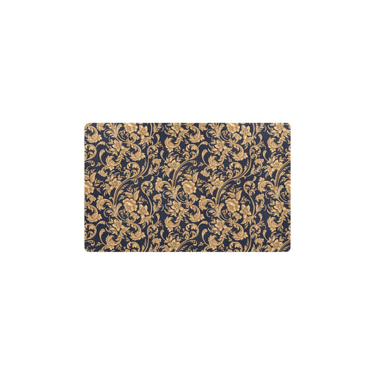 Baroque Golden Pattern Print Design 03 Kitchen Mat