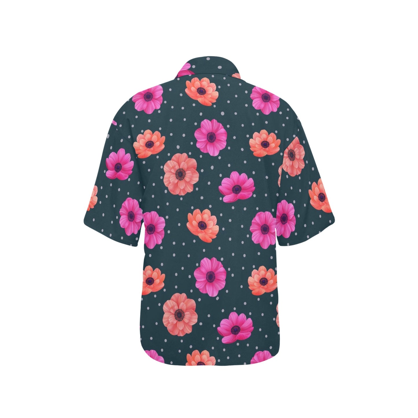 Anemone Pattern Print Design AM08 Women's Hawaiian Shirt