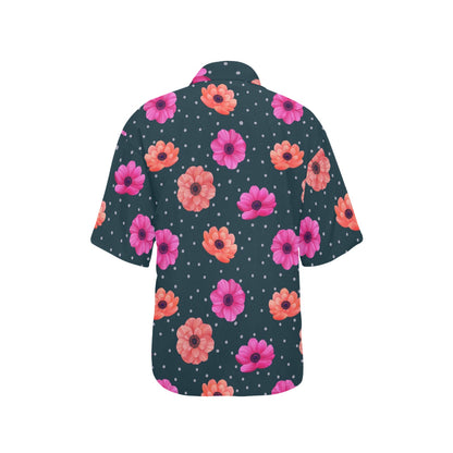 Anemone Pattern Print Design AM08 Women's Hawaiian Shirt