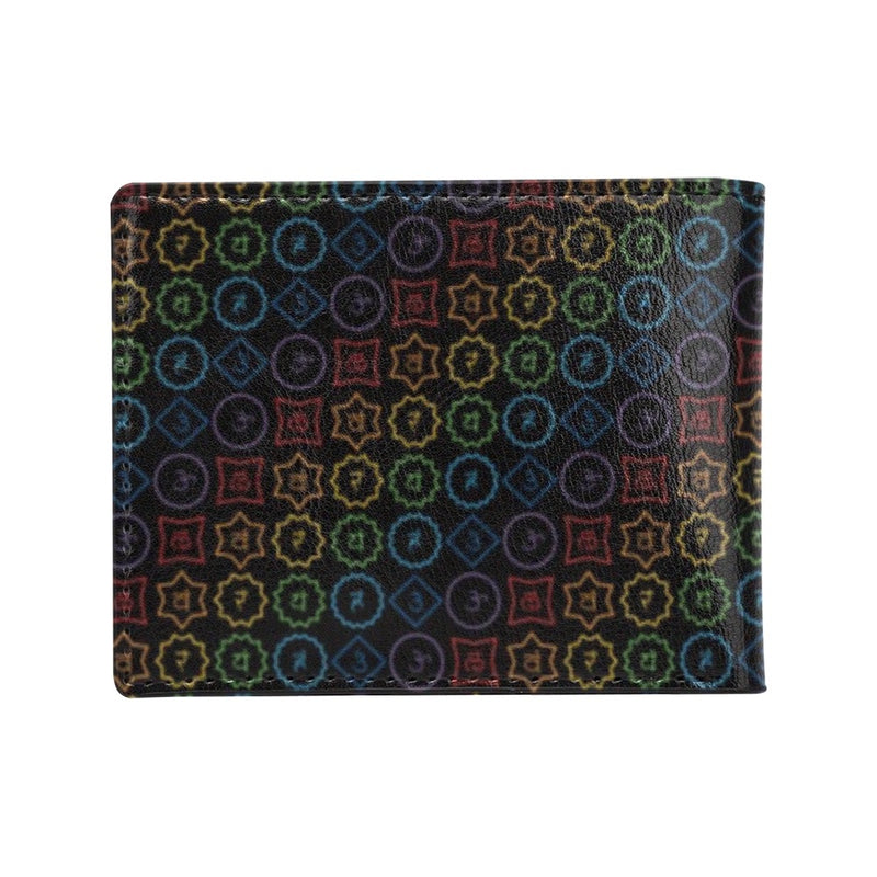 Chakra Colorful Symbol Pattern Men's ID Card Wallet