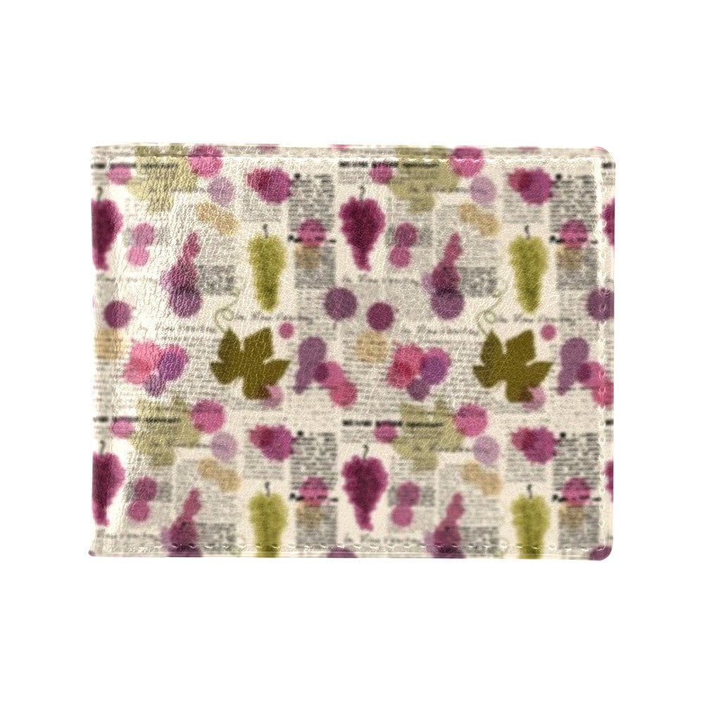 Wine Style Design Print Men's ID Card Wallet
