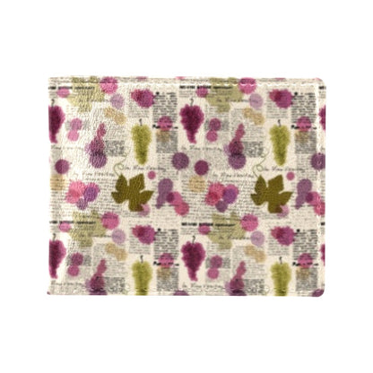 Wine Style Design Print Men's ID Card Wallet