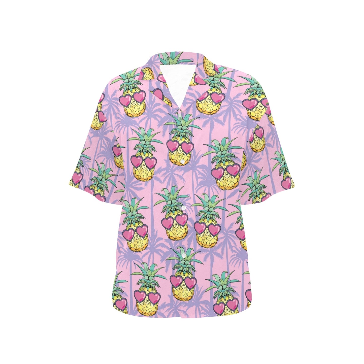 Pineapple Pattern Print Design PP06 Women's Hawaiian Shirt
