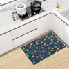 Alien UFO Pattern Print Design 05 Kitchen Mat