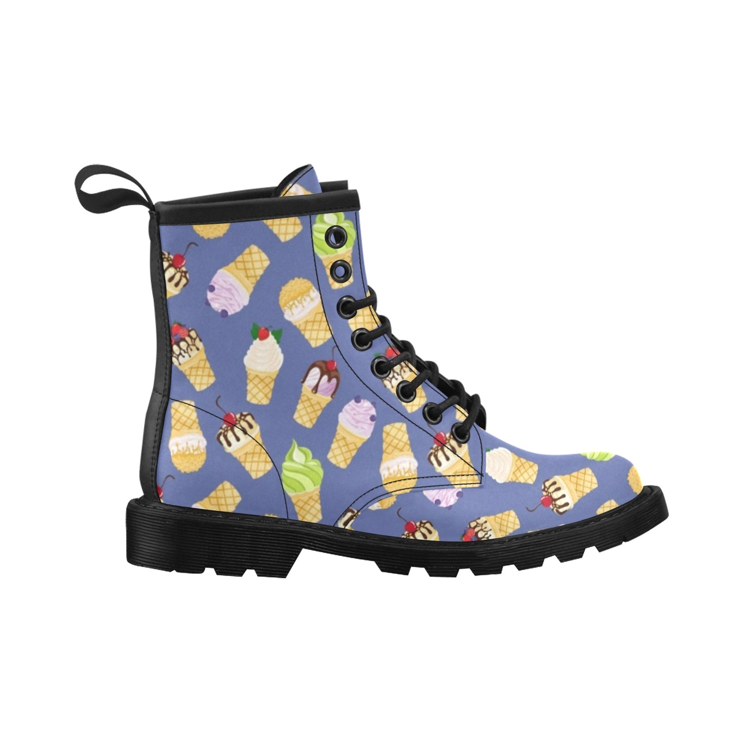 Ice Cream Pattern Print Design IC03 Women's Boots