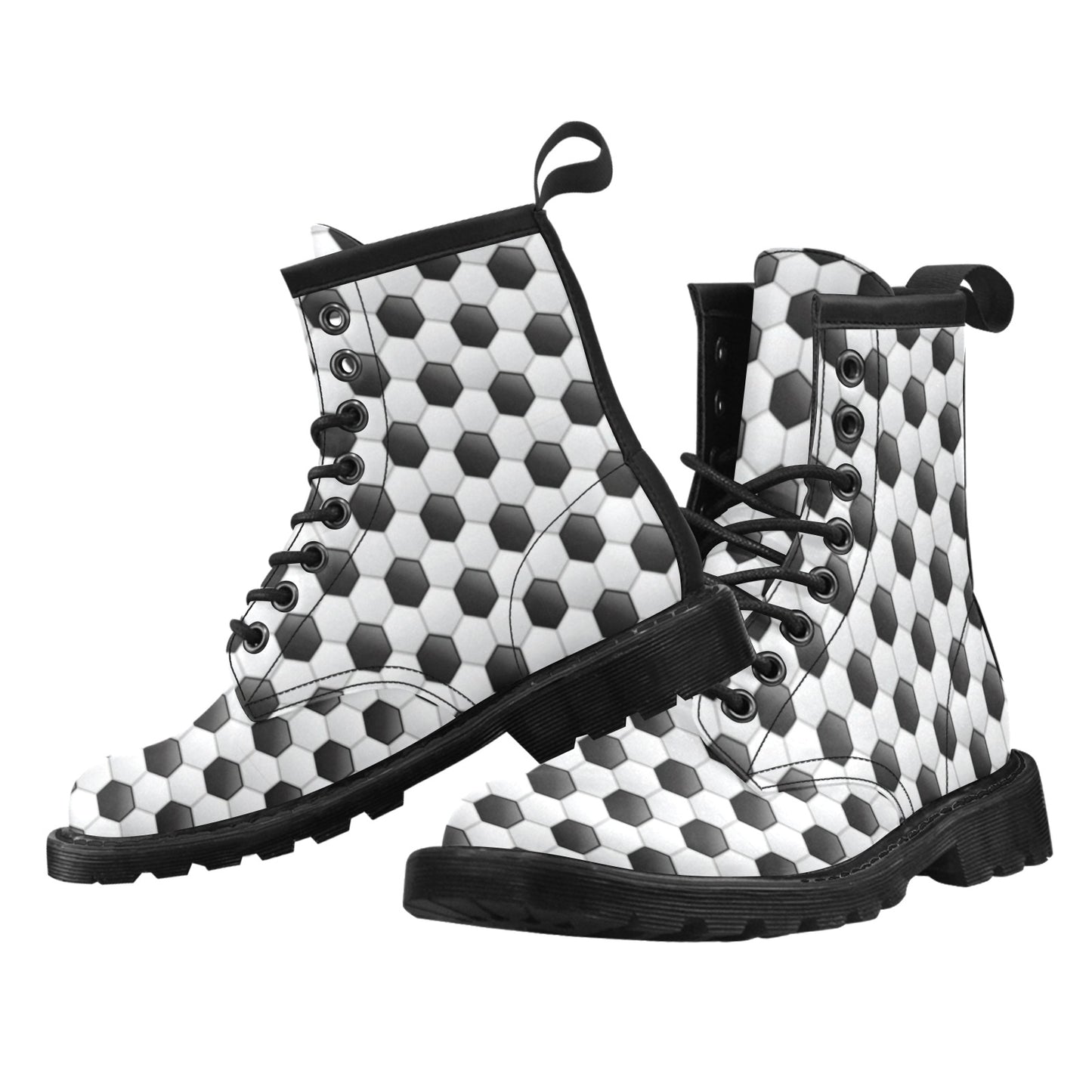 Soccer Ball Texture Print Pattern Women's Boots