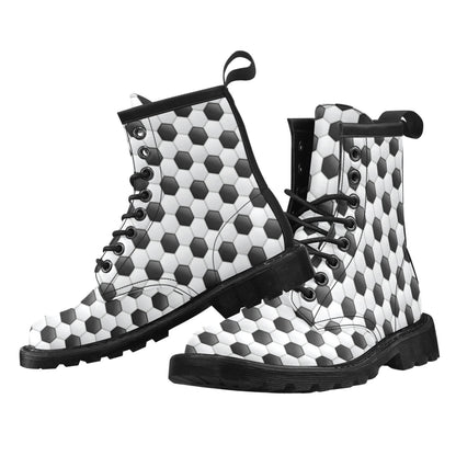 Soccer Ball Texture Print Pattern Women's Boots
