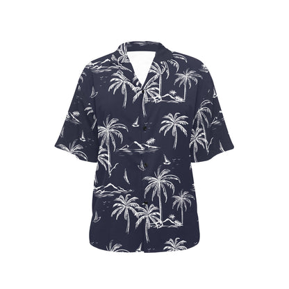 Pacific island Pattern Print Design A02 Women's Hawaiian Shirt