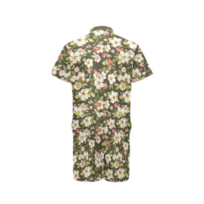 Apple blossom Pattern Print Design AB01 Men's Romper