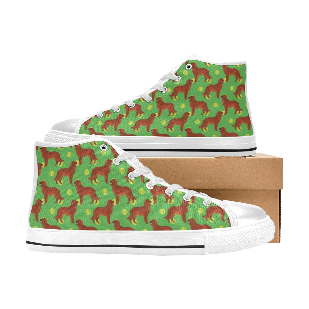 Setters Irish Print Design LKS302 High Top Women's White Shoes