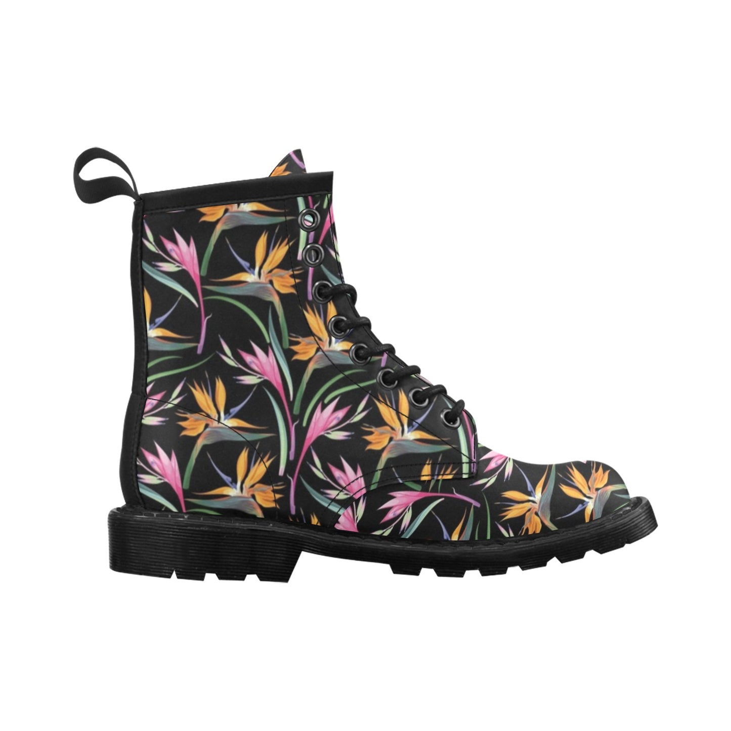 Tropical Flower Pattern Print Design TF017 Women's Boots