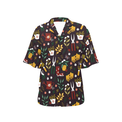 Gardening Pattern Print Design G05 Women's Hawaiian Shirt