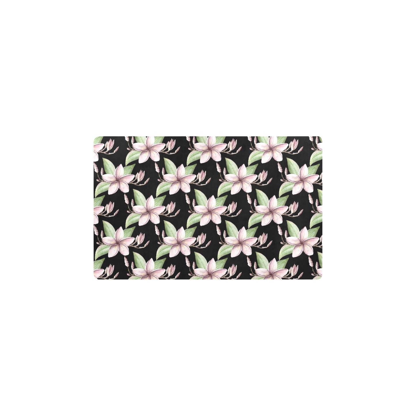 Plumeria Pattern Print Design PM02 Kitchen Mat