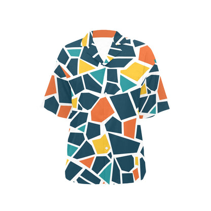 Mosaic Pattern Print Design 02 Women's Hawaiian Shirt