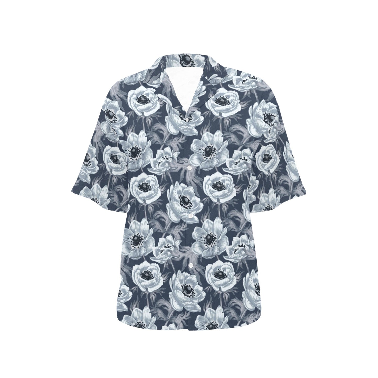 Anemone Pattern Print Design AM09 Women's Hawaiian Shirt