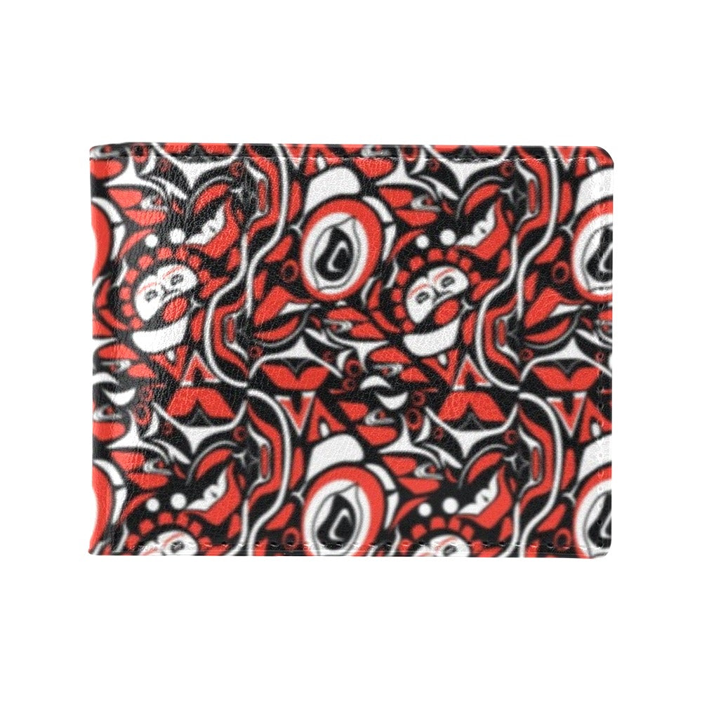 Native North American Themed Print Men's ID Card Wallet