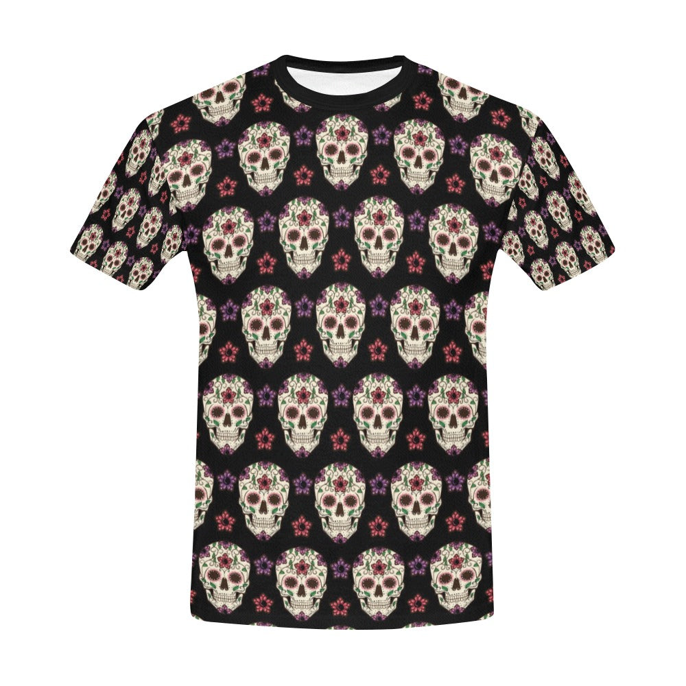 Sugar Skull Print Design LKS304 Men's All Over Print T-shirt