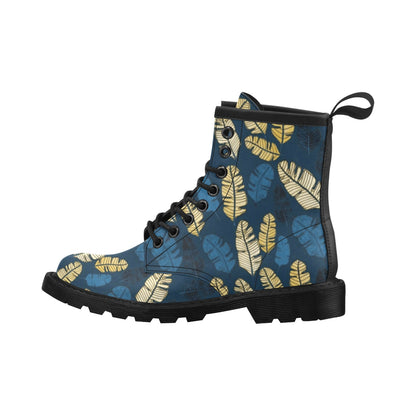 Banana Leaf Pattern Print Design BL09 Women's Boots