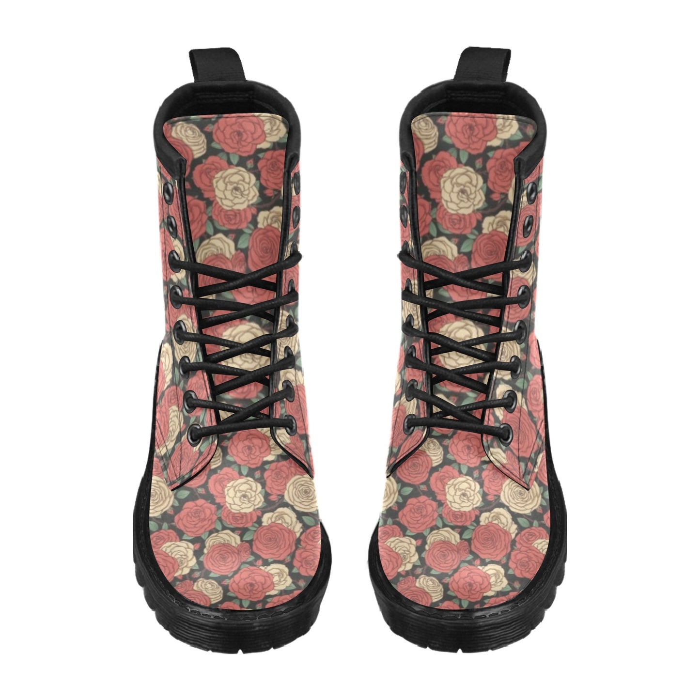 Camellia Pattern Print Design CM01 Women's Boots