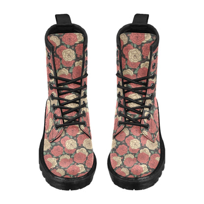 Camellia Pattern Print Design CM01 Women's Boots