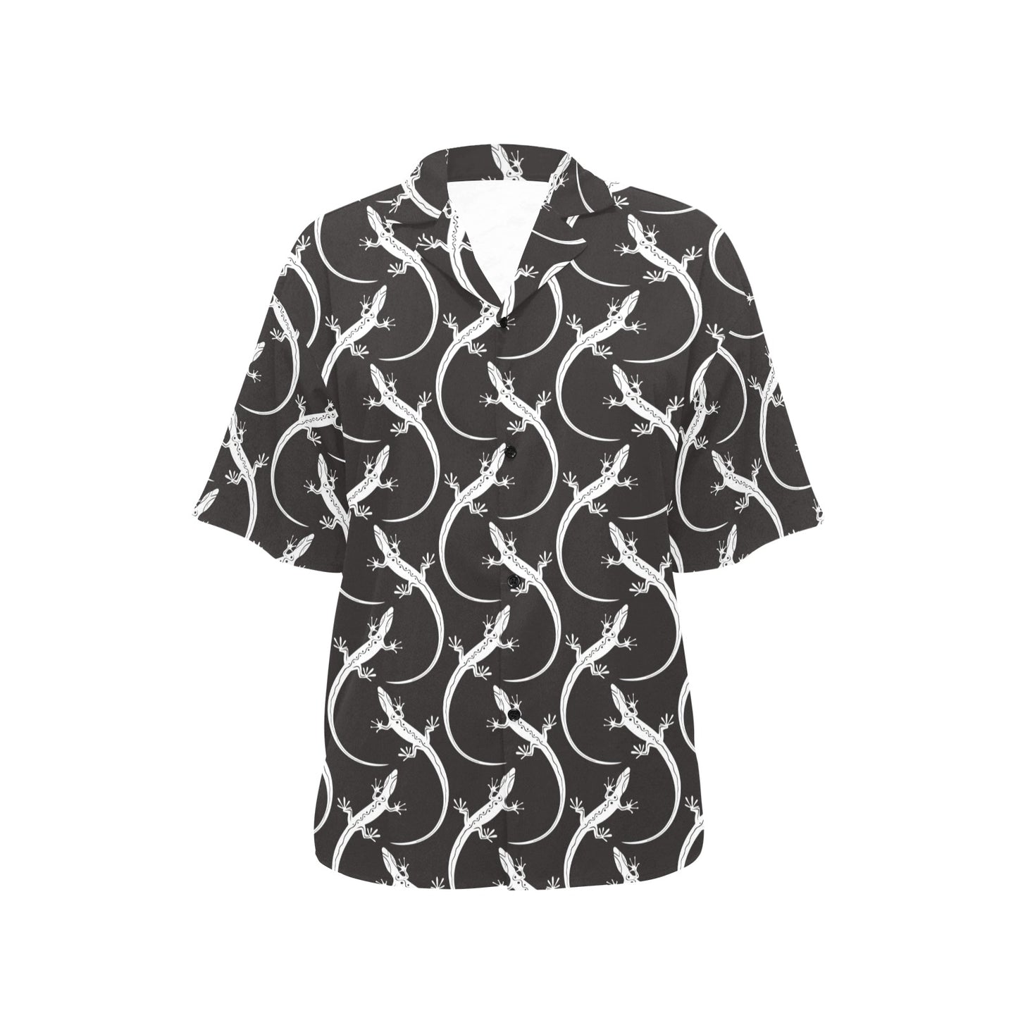 lizard Pattern Print Design 01 Women's Hawaiian Shirt