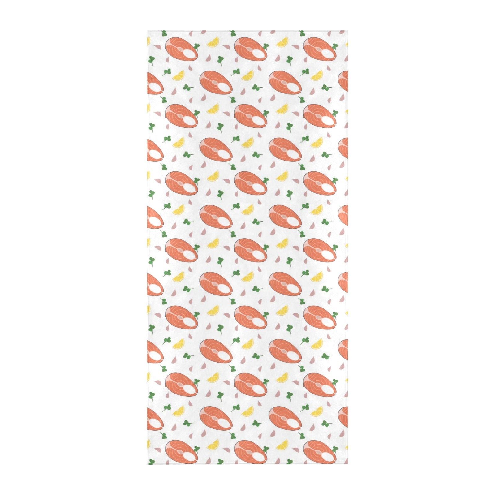 Salmon Steak Print Design LKS303 Beach Towel 32" x 71"