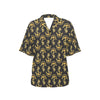 Anchor Gold Pattern Women's Hawaiian Shirt