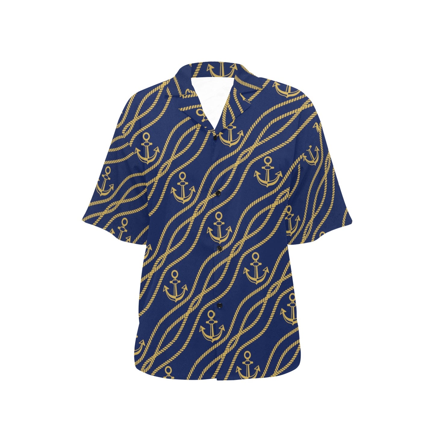 Nautical Anchor Rope Pattern Women's Hawaiian Shirt