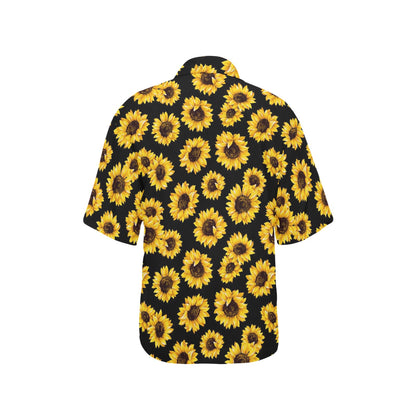 Sunflower Pattern Print Design SF05 Women's Hawaiian Shirt