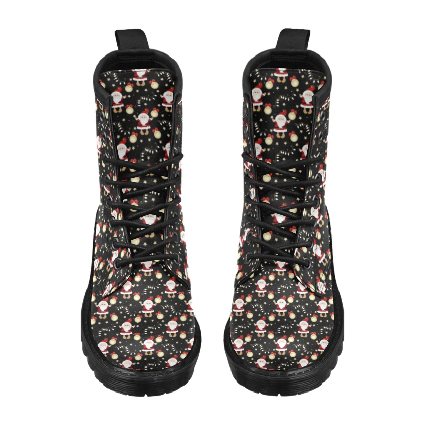 Santa Christmas Themed Print Design LKS307 Women's Boots