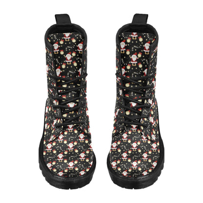 Santa Christmas Themed Print Design LKS307 Women's Boots