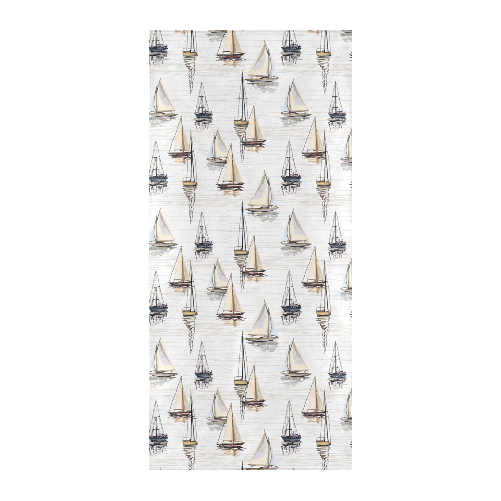 Sailboat Paint Pattern Print Design LKS307 Beach Towel 32" x 71"