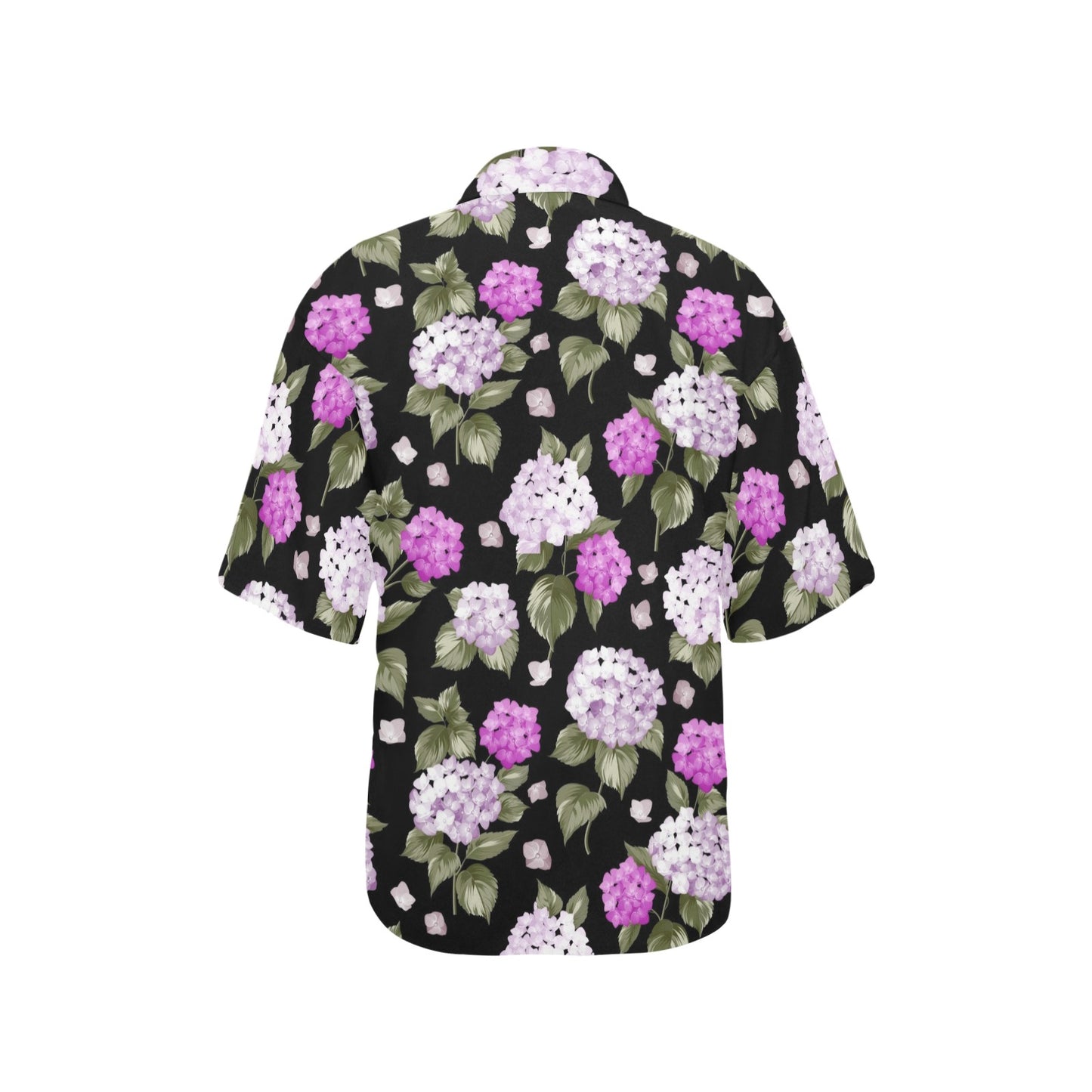 Hydrangea Pattern Print Design HD011 Women's Hawaiian Shirt