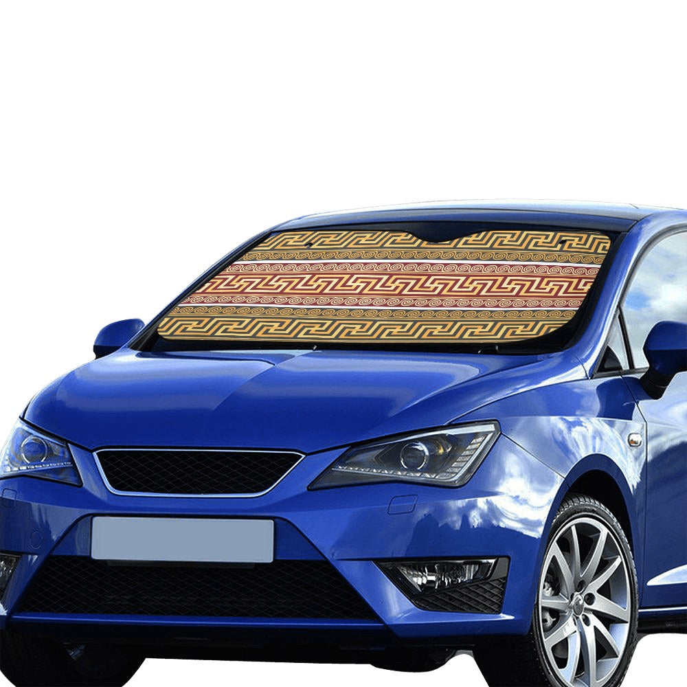 Ancient Greek Pattern Print Design LKS302 Car front Windshield Sun Shade