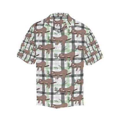 Sloth Print Design LKS301 Men's Hawaiian Shirt