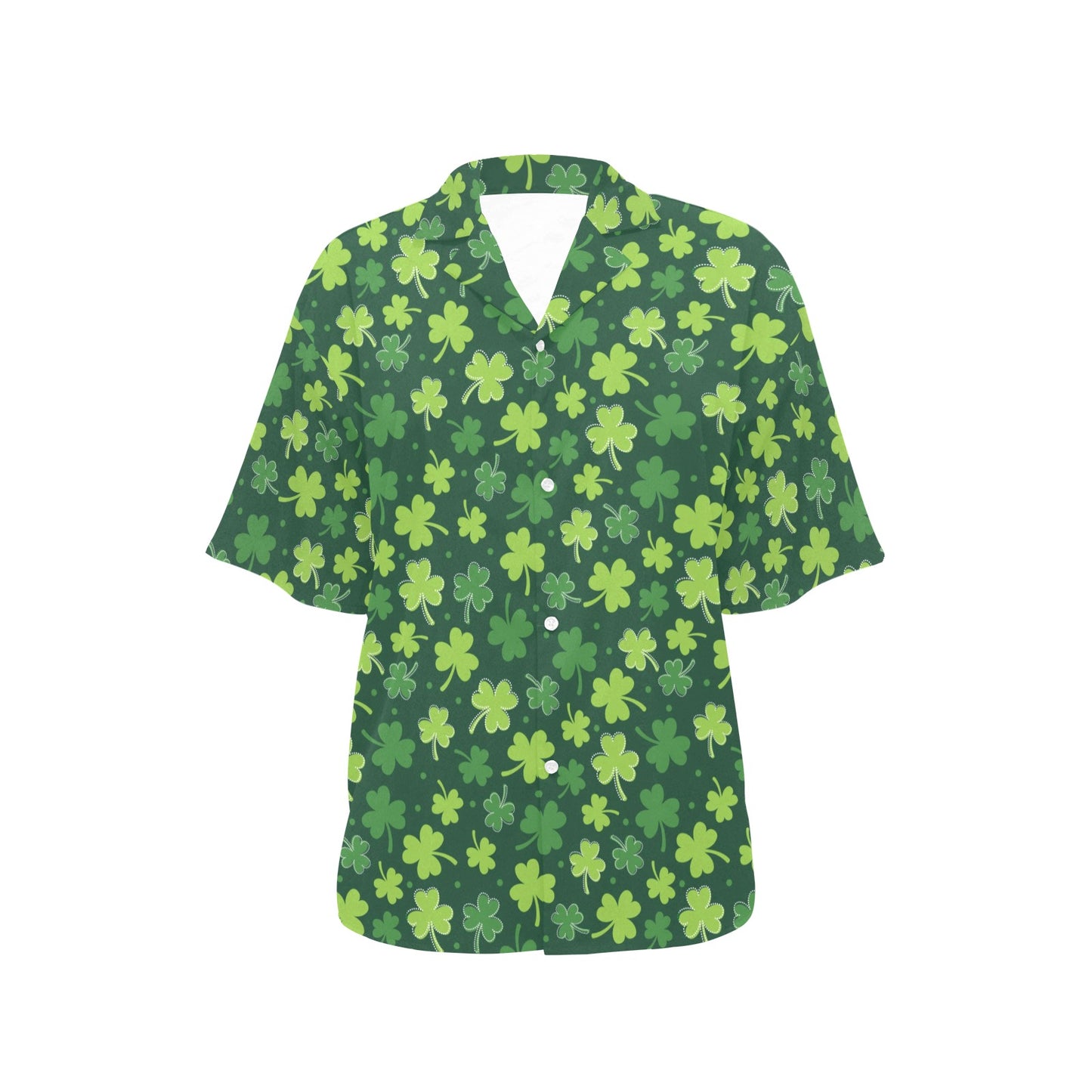 Clover Pattern Print Design 02 Women's Hawaiian Shirt