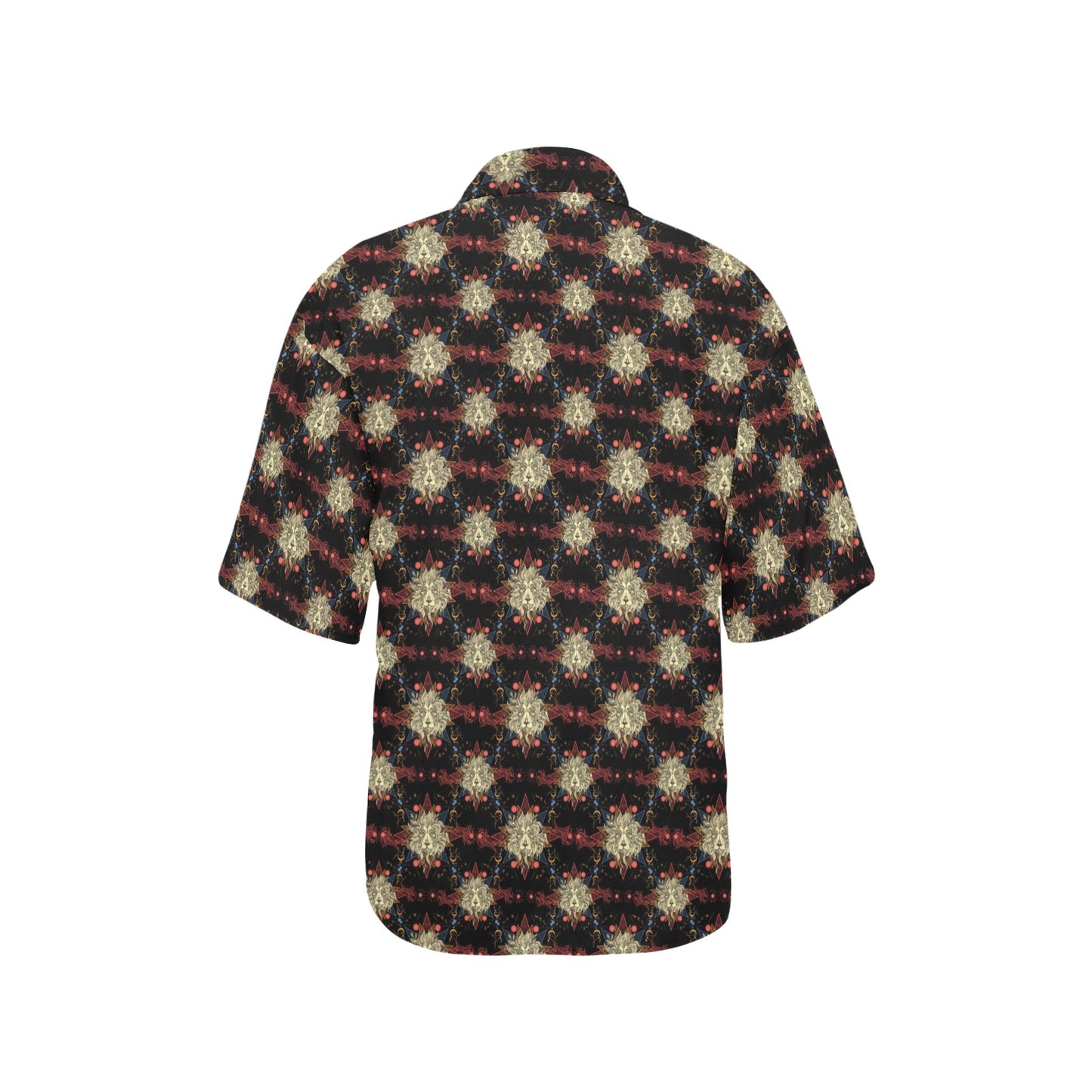Zodiac Leo Pattern Design Print Women's Hawaiian Shirt
