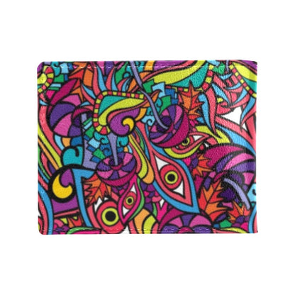 Trippy Print Design LKS302 Men's ID Card Wallet